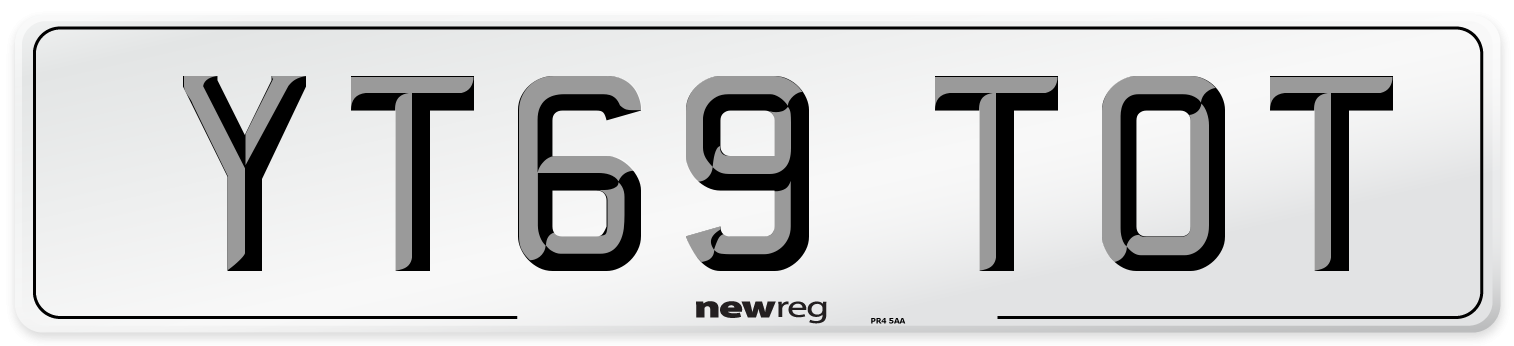 YT69 TOT Number Plate from New Reg